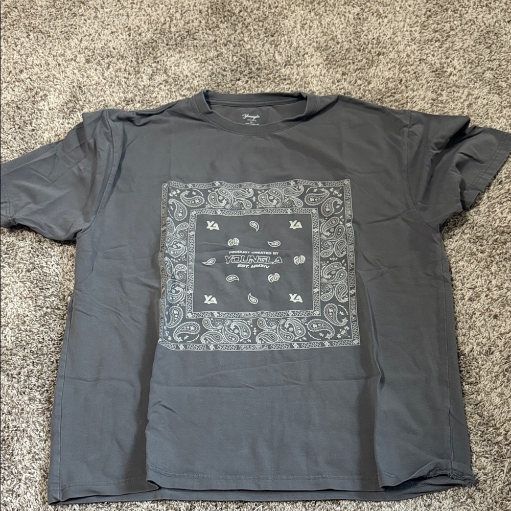 YoungLA Charcoal Bandana Graphic Tee